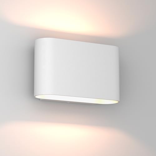Image of Aipsun Modern LED Wall Sconces 1 Pack Hardwired Interior Wall Lights Indoor Aluminum Up and Down Wall Mount Light for Living Room Bedroom Hallway Corridor Warm White 3000K(with G9 Bulbs)