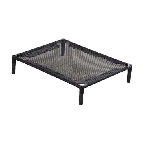 Generic 犬用ベッド 脚付き 防湿 ペットコット 軽量 ポータブル 猫用ベッド 快適 オールシーズン ペットハンモック 洗える 取り外し可能 子犬用ベッド 頑丈なフレーム 通気性 メッシュ 室内 寝室 屋外に適用, S