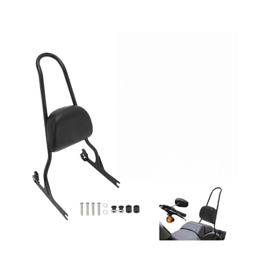 Coussin dossier appui-dos de passager arrière noir pour custom moto Softail 2006+ - 4