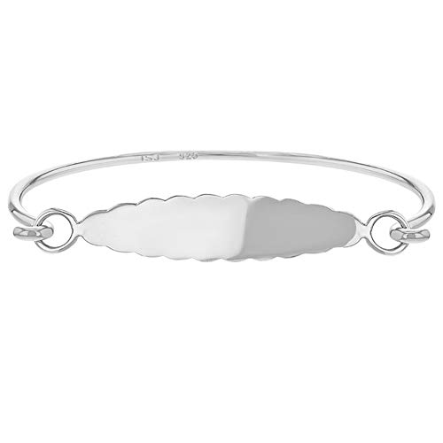 In Season Jewelry SS-02-00051 925 Sterling Silver Classic Oval Id Tag Bracelet cover