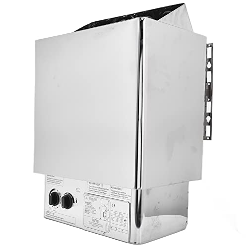 Denash Estufa de Calentamiento de la Sauna: 6 Kw de Calentador Eléctrico de Sauna Control Interno Calefacción para Salas de Pequeñas y Medianas