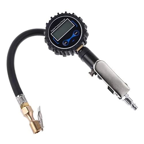 JSEIAJB Neumático de aire digital inflador con medidor presión 20 0PSI Arrojar