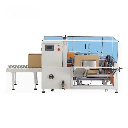 Automatic Random Carton Sealer - Servo-Driven Adjustable Box Sealing Machine with Top and Bottom Taping for E-Commerce and Logistics, High Speed Case Sealer with PLC Control for Variable Size Boxes