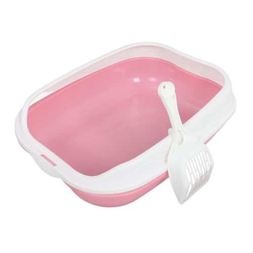 Toddmomy 1 Set Removable Semi Closed Cat Litter Box with Splash Pee Shields Durable Potty for Indoor Use for Kittens and Adult Cats for Comfortable Toileting