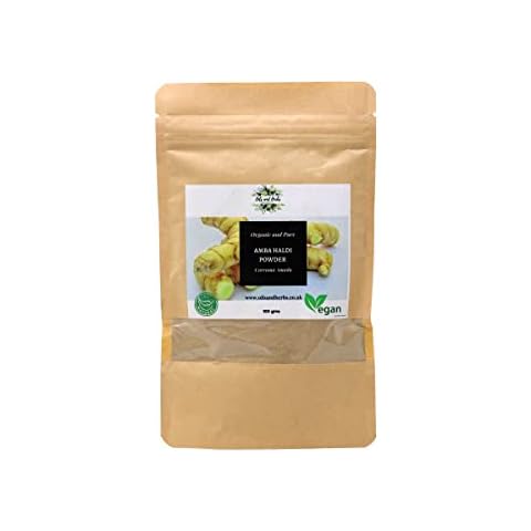 Oils and Herbs UK Organic Amba Haldi Powder - Curcuma Amada - White Turmeric-100% Pure, Clean and Natural (100g) Cover