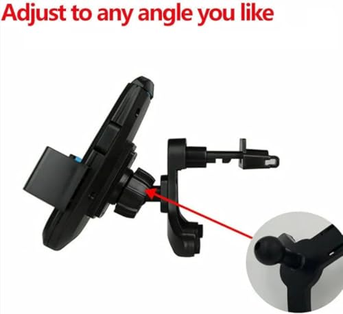 Image of Carlite Mounted Mobile Holder with 360 Rotation, AC Vent Mount, One Touch Lock, Strong Grip, Shockproof, Compatibility to Major Brands Mobiles, for Car, SUV and Truck, Black