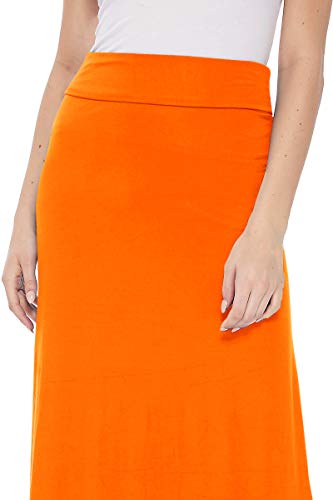 FashionJOA Women's Stretchy Flowy Maxi Skirt with Elastic Waistband for Comfort and Style4