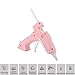 Hot Glue Gun, Cordless Hot Glue Tool with 10Pcs 7mm High Adhesion Glue Sticks, Rapid Heating, Sturdily Bonds Metal, Ceramics, Wood, Crafts, DIY Arts, Leather, etc (Pink)