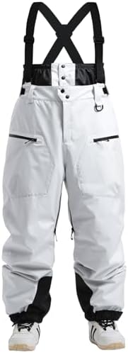 IMPHUT Ski Pants Snowboard Pants for Men, Baggy Snow Pants Insulated Waterproof Windproof, Mens Snow Bibs Overall