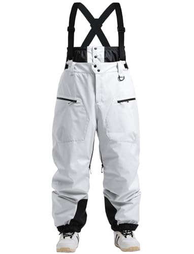 IMPHUT Ski Pants Snowboard Pants for Men, Baggy Snow Pants Insulated Waterproof Windproof, Mens Snow Bibs Overall