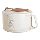 Bol Repas | 1650ml avec Couverts Pliants et Poignée Anti-brûlure - Bols de conservation pour nouilles et soupe,pour salade de fruits, maison, bureau, école, appartement, dortoir, pique-nique,