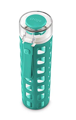 Ello Syndicate Glass Water Bottle With One-Touch Flip Lid , Mint, 20-Ounce #TOP2