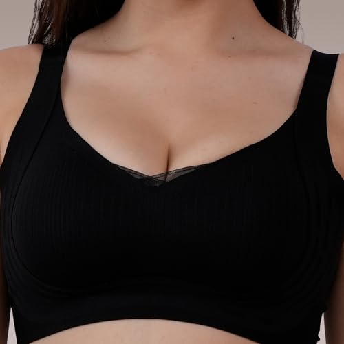 Image of SOIE Women Padded Non Wired Full Coverage Seamless T-Shirt Bra with Mesh Detailing