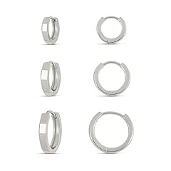 Sterling Silver Plated / 3 Pairs