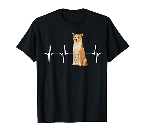 Canaan Dog Heartbeat Dog Lover T-Shirt, Black