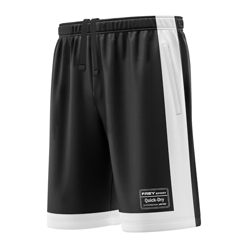 Freysport Siyah Beyaz Günlük Şort (Siyah - Beyaz, 3XL)