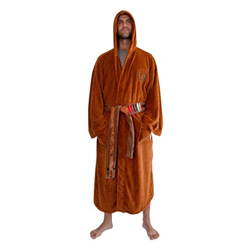 STAR WARS Jedi Master Hooded Bathrobe for Men And Women | Soft Plush Spa Robe For Shower | Lightweight Fleece Housecoat With Belted Tie | Plus Size XXL2