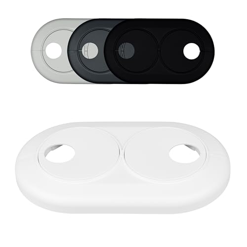 FUX 1 Pc Cache Tuyau Rosace Radiateur 16mm Blanc - Rosace Double pour Coffrage PVC