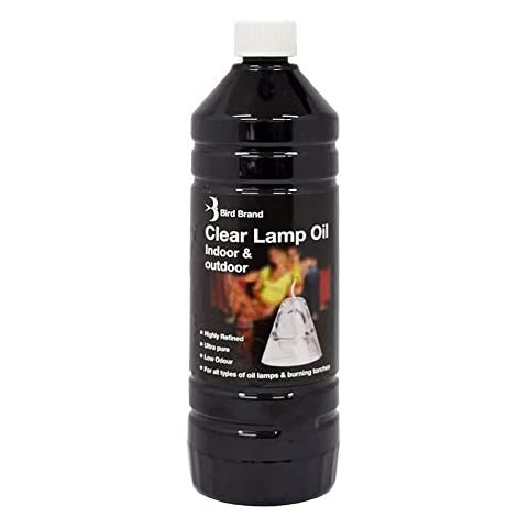 Bird Brand Clear Lamp Oil for Indoor & Outdoor Use, Smokeless Fuel, 1 Litre Cover