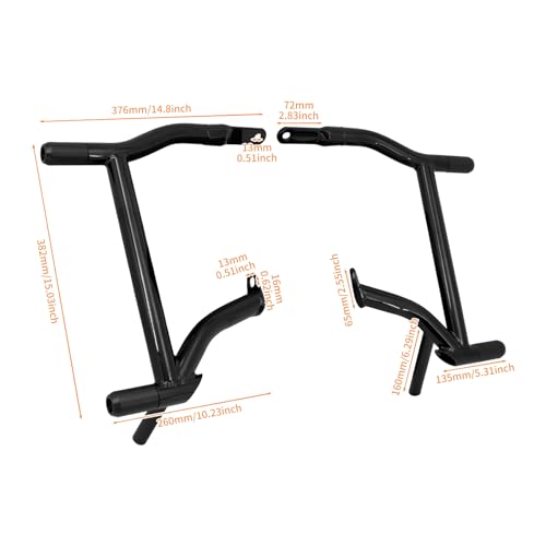 Saddlebag Guard Crash Bar Bracket para Harley Touring Street Glide Road Glide Road King Electra Glide Ultra Limited CVO 1997-2008 Acero resistente miniatura 6