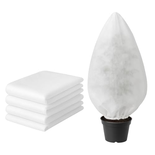 Generico Telo TNT Cappuccio Protettivo Piante 1 Pezzo – Tessuto Non Tessuto Bianco, Traspirante e Antivento, Isolante Termico, Effetto Serra, Varie Misure (GR.17 - Ø CM.150x180H)