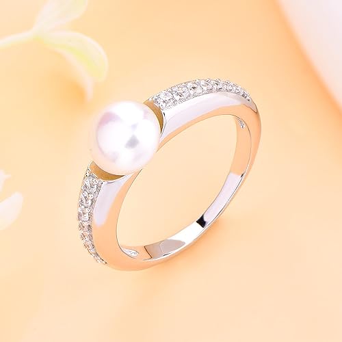 Women 925 Sterling Silver Pearl Ring3