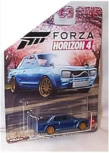 H0T WHEELS Real Riders Skyline H/T 2000 GT-X Blue Car Replica Ent Forza vehicle 1:64 scale diecast model