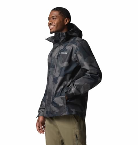 Image of Columbia Men Omni-Tech Hikebound II Printed Hiking and Trekking Waterproof Rain Jacket
