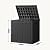DUMOS 31 Gallon Deck Box, Lockable Outside Storage Box for Outdoor Use, Outside Waterproof Resin Package Delivery Box for Backyard Patio Garden, Black