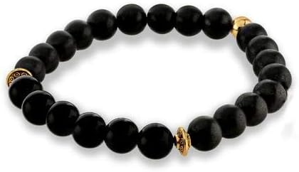 Believe London Raw Black Tourmaline & Matte Hematite Stone Bracelet in Gift Box | Strong Elastic | Healing Men Women Luxury Stretch Precious Natural Crystal Stones Healing Gemstone Therapy Yoga Mala