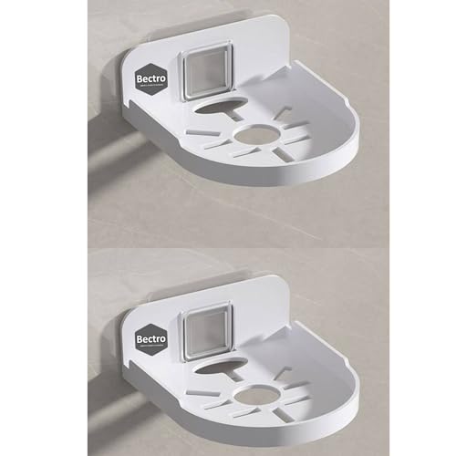 Image of Bectro Screw-Less L-Type Wall Mount Holder for Smart CCTV Cameras | Stand with Heavy-Duty Wall Mount Sticker | Universal use for 360 Robo, Cube, Dome & PT Camera for Home /Office (Pack of 2)