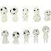 10Pcs Principessa Mononoke Albero Luminoso Elfi Bambola Ornamento Spirito Micro Accessori Paesaggio Per Giardinaggio Decorazione Esterna (Bianca)