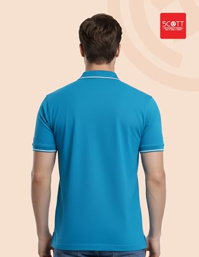 Image of Scott International Cotton Polo T Shirt | Collar Tshirts | Half Sleeves Plain T Shirt | T-Shirt |Tshirt for Men Stylish | Men's Tshirt