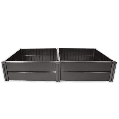 KHW | Hochwertiges Hochbeet | Demeter L | platzsparend | 158 × 82 × 31 cm - 336 Liter | ideal für Urbane Gärten | nachhaltiges Gärtnern | fördert gesunde Ernten | Made in Germany