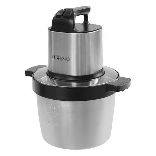 Trituradora eléctrica de cocina de 1500 W, 6,5 L de capacidad con 3 velocidades, cuchillo de acero inoxidable, para verduras, carne, frutas, robot de cocina profesional para cocinar y hornear, color