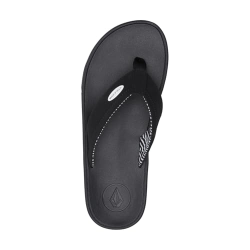 Volcom Jack Robinson Sandales Noir/Blanc anti-douleur et antidérapante