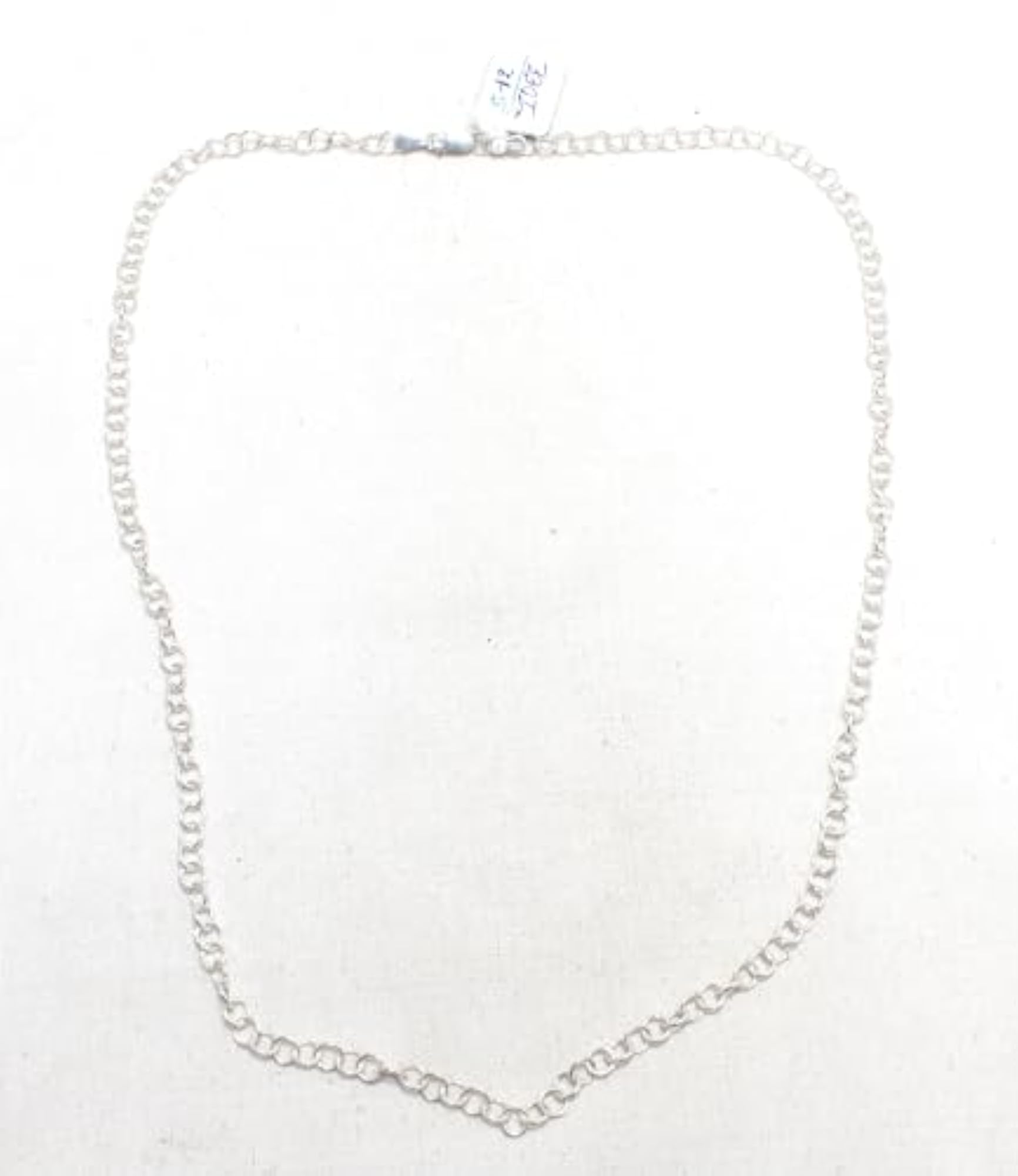 Unisex 925 Sterling Silver Link Chain Necklace, Handmade Gift