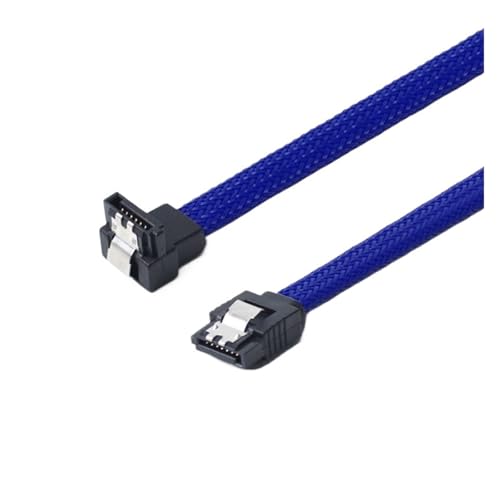 Cable de datos SATA 3.0 50 cm ángulo derecho 6Gb/s rojo miniatura 5