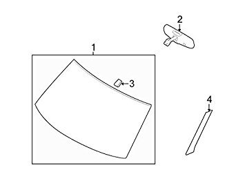 Wind or Whistle-type Noise from the Left or Right A-pillar Area - 2013-2015 Ford Flex 5 Genuine Ford BA8Z-7403137-A Windshield Molding