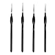 JIADEXIN Feine Detail Pinsel Set - 4 Stück Miniatur Pinsel Zeichenpinsel Schwarz Künstlerpinsel Malen für Künstler, für Acryl, Öl, Aquarell, Nail Art (Größen 0, 00, 000, 00000)