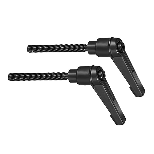Image of Clamping Lever Handles, M6 x 50mm Male Thread, Adjustable Quick Release Locking Rotating Bolt Knobs Black - (Applications: for Lathe Machinery), 2-Pieces