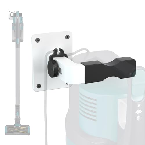 Image of Shark Vacuum Cleaner Wall Mount with Clip Mini Shark Cordless Vacuum Stand Compatible for Shark IX141 IZ562H IZ682H IZ361H IZ462H IZ163H IZ363HT IZ483H and V7 V8 V10 V11 V12 V15 (White+Clip)