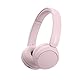 Sony WH-CH520 Kabelloser Bluetooth On-Ear-Kopfhörer, hohe Klangqualität, leichtes Design, bis zu 50 Stunden Akkulaufzeit, Schnellladung, EQ, klare Gesprächsqualität, iOS und Android - Rosa