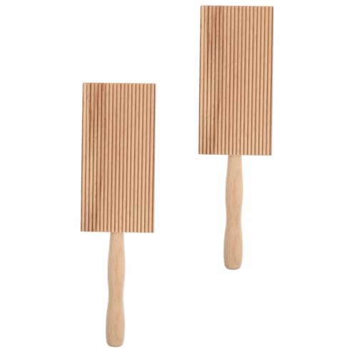 Veemoon Tablas para Pasta de Madera 2 Piezas Tablas para Ñoquis Textura Natural Molde para Macarrones Caseros Herramienta Práctica para Hacer Espaguetis y Fideos Casa