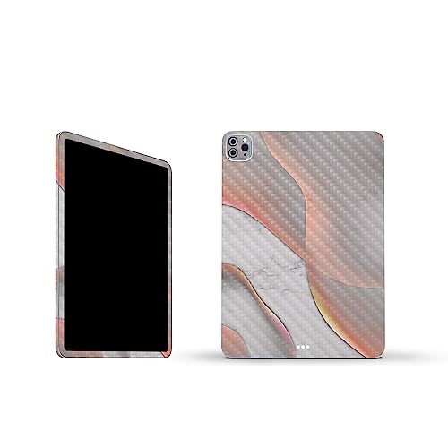 Image of MightySkins Carbon Fiber Skin Compatible with Apple iPad Pro 11 inch M2 4th Gen (2022) Full Wrap Kit - Bubble Marble | Protective, Durable Textured Carbon Fiber Finish | Easy to Apply | Made in The USA