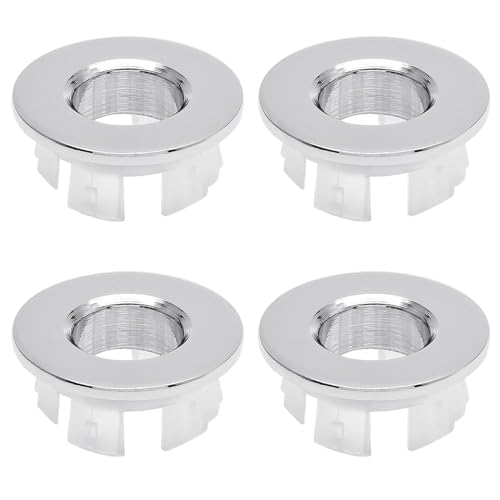 2Pcs Tapon Lavabo, Embellecedor Lavabo Agujero, Anillo Desbordamiento Lavabo,Embellecedor Rebosadero Lavabo, Embellecedor Rebosadero Lavabo, para Baño Cocina Repuesto de Lavabo
