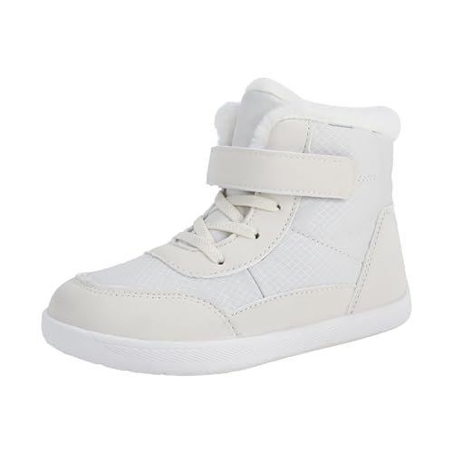 IWIHMIV Toddler Cotton Boots Girls Boys Winter Boots High Top Padded Thickened Winter Shoes Outdoor Non Slip Warm Shoes