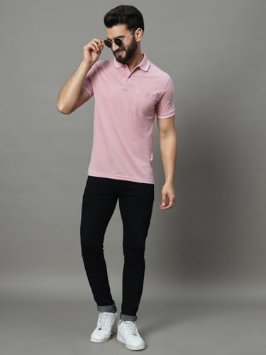 Image of UNIBERRY Men's Cotton Half Sleeves Solid Polo Neck T-shirt-MT4-BG 4XL