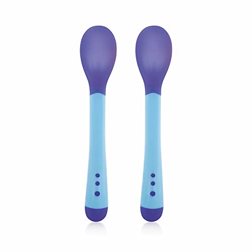 Image of BeeBaby Heat Sensor Baby Colour Changing Soft Spoon for Feeding Baby, Pack of 1 (Blue)