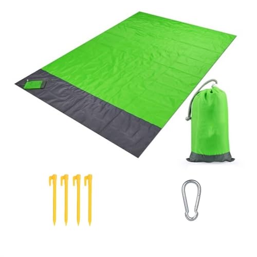 2x2.1m Pocket Impermeable Parril de Playa Manta Plegable Camping Colchón Colchón Portátil Matera Ligera Picnic Al Aire Libre Estera Arena Playa Mat (Color : Light Green, Size : 200 x 210cm)